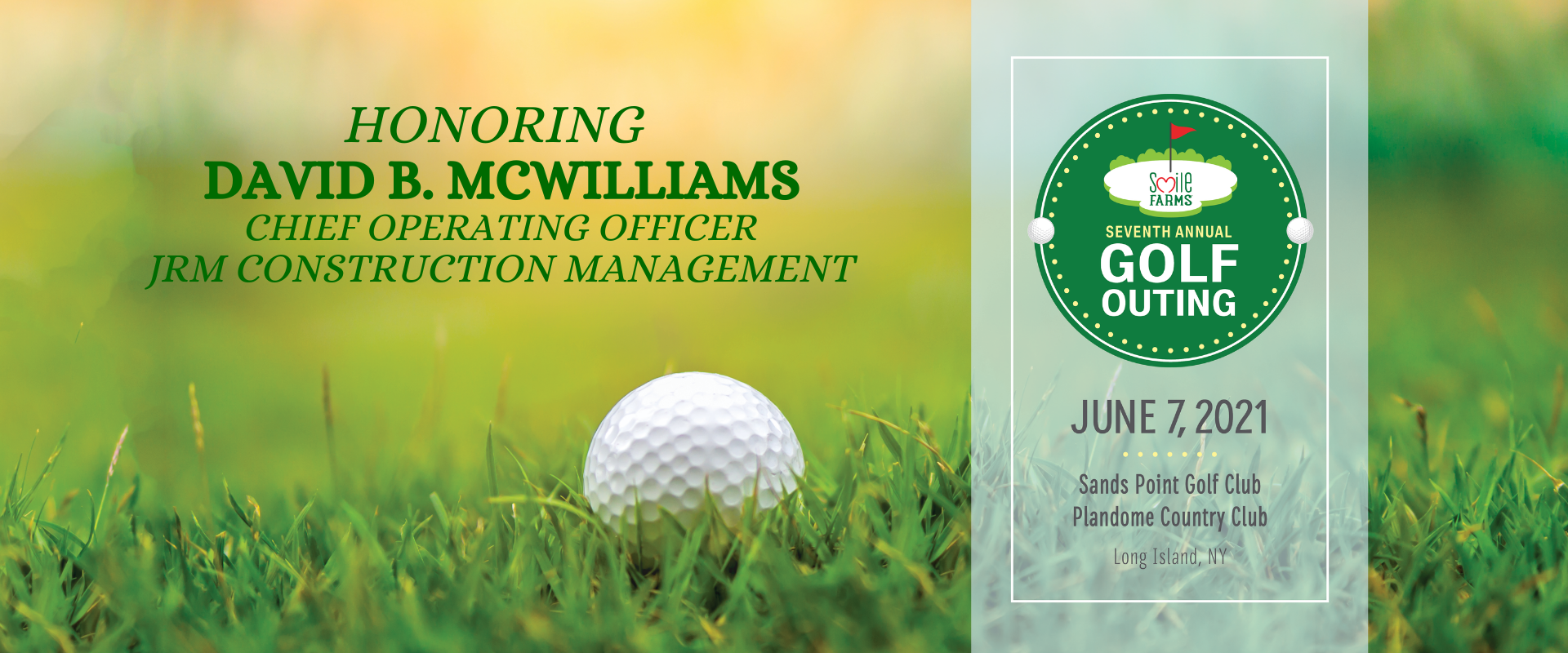 HONORING DAVID B. MCWILLIAMS CHIEF OPERATING OFFICER JRM CONSTRUCTION MANAGEMENT