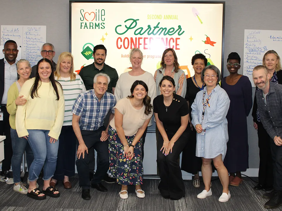 Smile Farms partners and staff gathered at the 2026 Partner Conference in Jericho.
